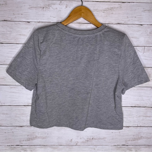 Zara Hollywood Los Angeles California Shoulder Pad Cropped Oversized T-shirt - Picture 5 of 5